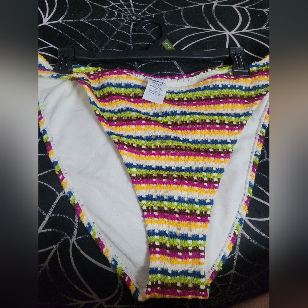 Nwt Striped Multicolor Bikini Bottom